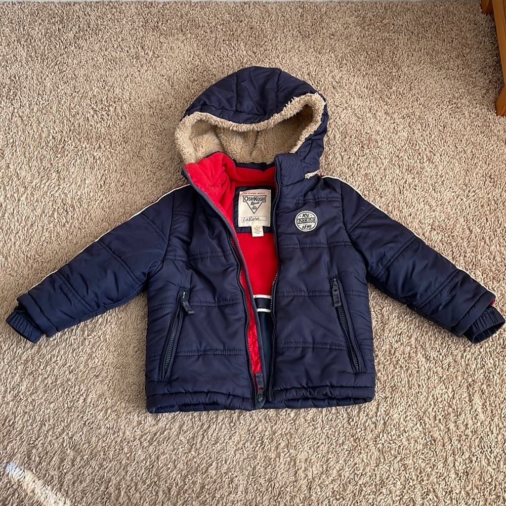 4T Boys coat, Osh Kosh, gently used, super warm and cute!